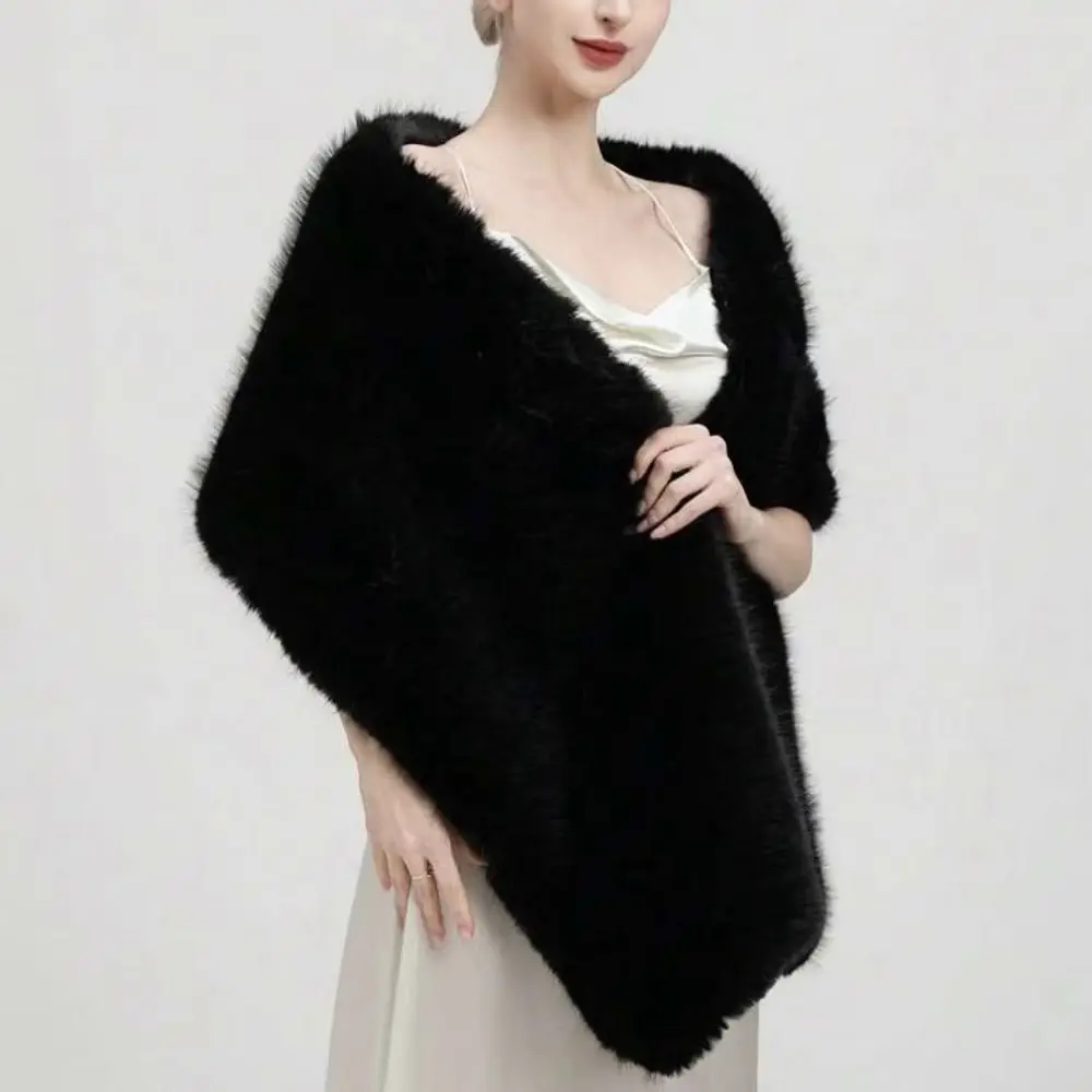 Retro Faux Rabbit Fur Imitation Mink Fur Scarf Neck Warmer Long Plush Scarf Warm Soft Women Winter Scarves Winter