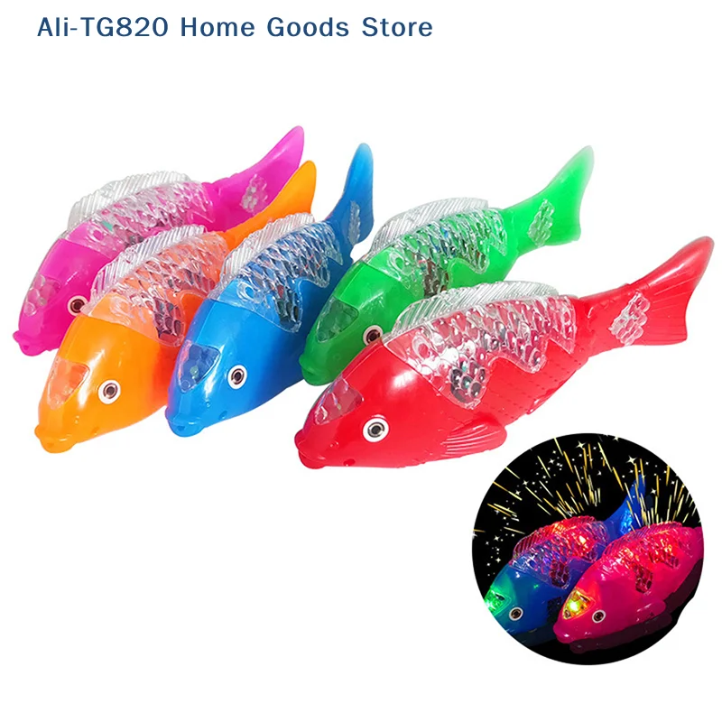 

[TG820]Simulation Swimming Electric Fish Toy Kids LED Lighting Music Interaction Toys