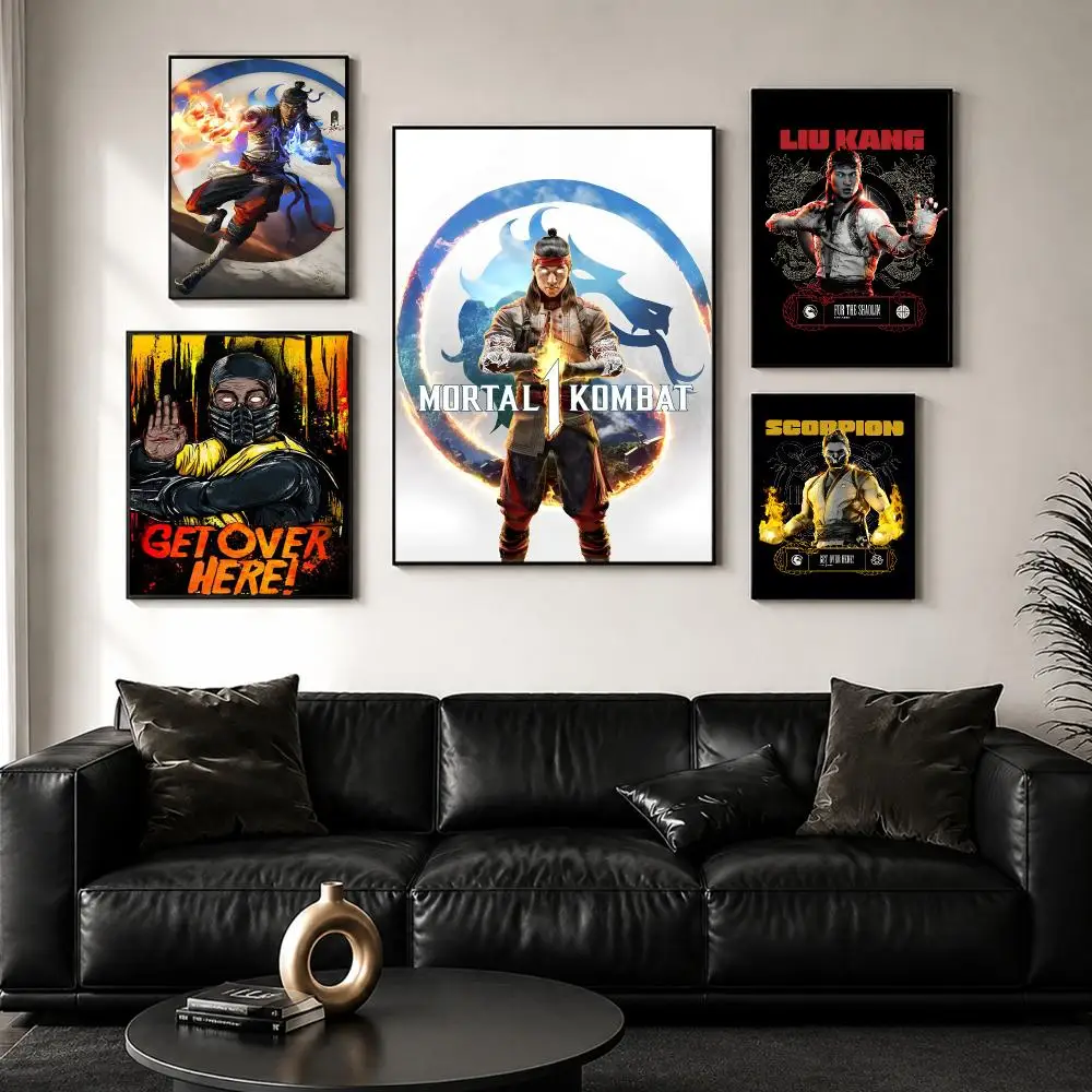 1PC Game M-Mortal Kombat Poster Perfect Sticker Self Adhesive for Office Home Theater Wall Art Decor Fancy Gift