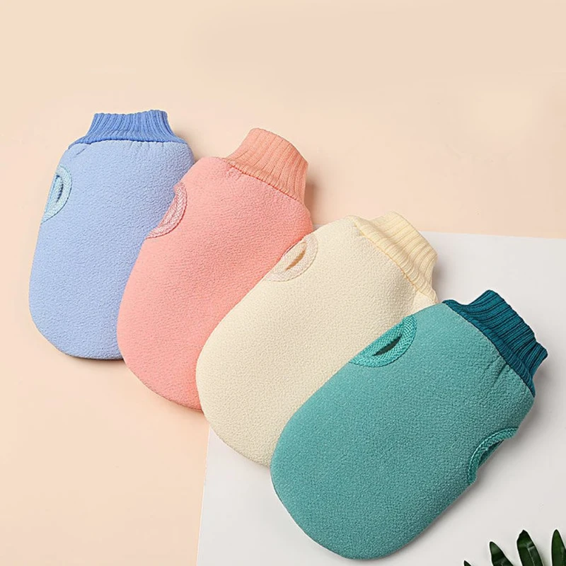 1Pc Shower Spa Exfoliator Two-sided Bath Glove Body Cleaning Scrub Mitt Rub Dead Skin Removal Bathroom Massage Products SPA Foam