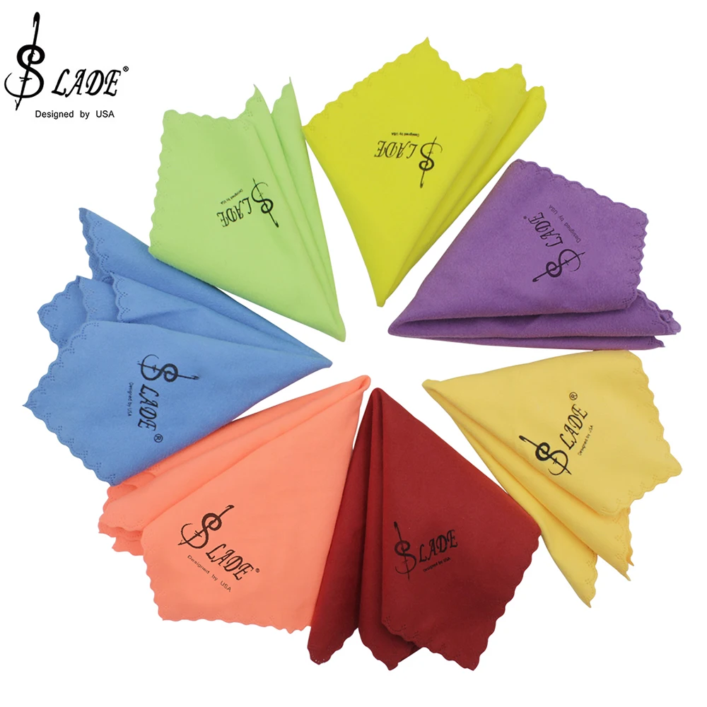 SLADE Universal Colorful cloth Saxophone Clarinet Trumpet Instrument Cleaning Cloths Cotton Cloth Seven Pack Color Cloths