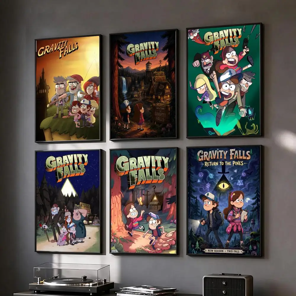 animation Gravity Falls New Arrival Popular Art Print Poster HD Wall Art Sofa Home Decor Gift For Fans