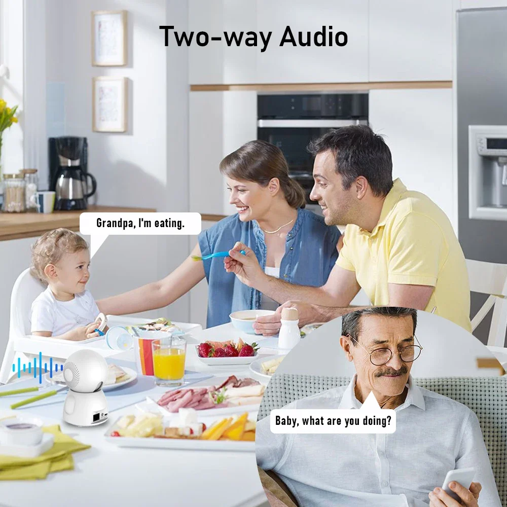 2K 4MP IP Camera, Smart Home, Binnen 2MP WiFi Draadloze Surveillance, Audio Camera, CCTV, Automatisch Volgen, Beveiliging Baby Monitor, Alexa