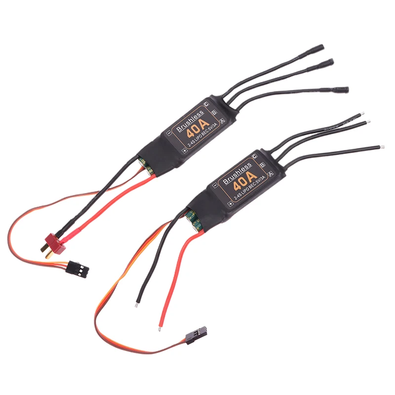 Mitoot-Controlador ESC de velocidade sem escova, 2-4S, 5V, 3A UBEC, RC FPV Quadcopter, RC Aircraft Helicopter, 40A