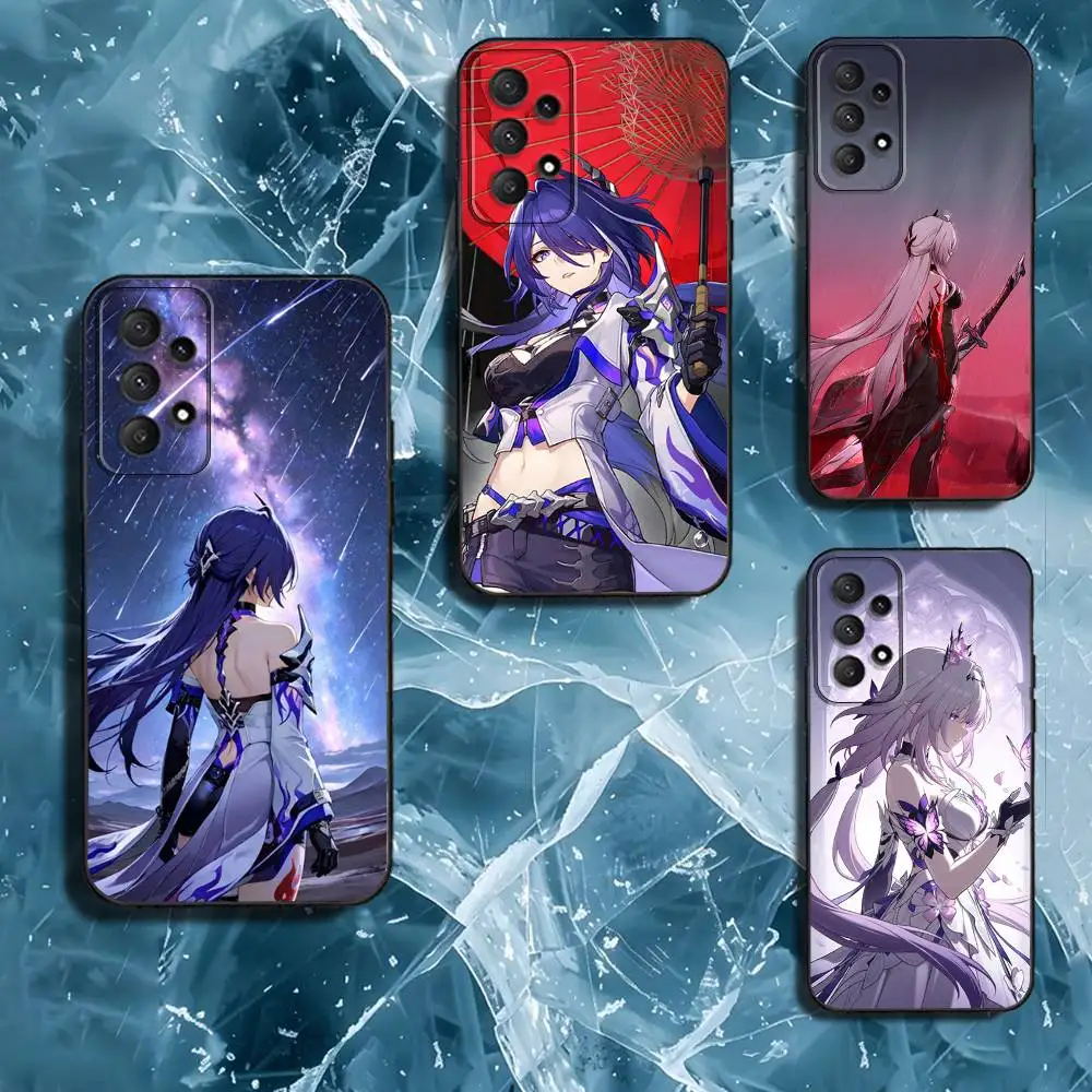 

Acheron H-Honkai Star R-Rail Phone Case For Samsung Galaxy A13,A21s,A22,A31,A32,A52,A53,A71,A80,Soft Black Shell