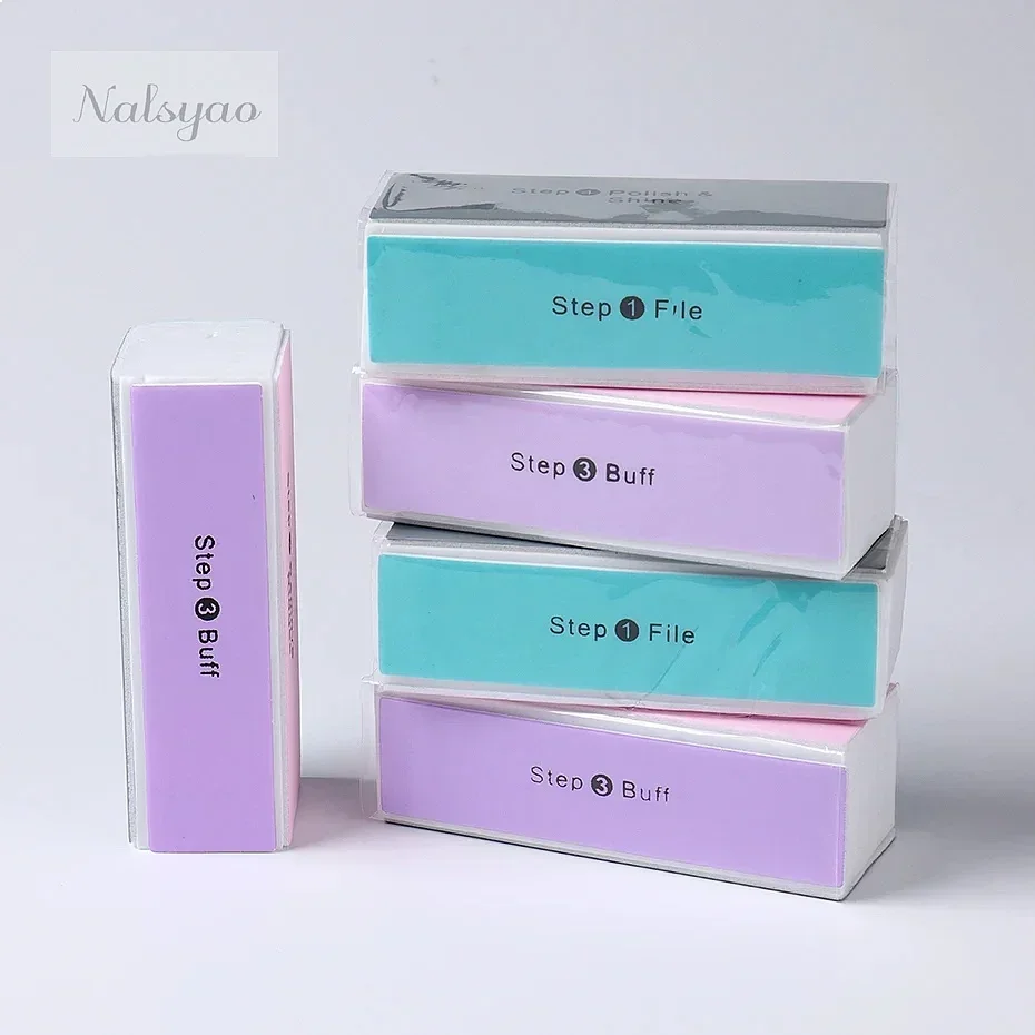 5Pcs Nail Polisher Buffing File Manicure Sanding Block 4 Way Colorful Nail Art Tools Buffer Shine Nail Care