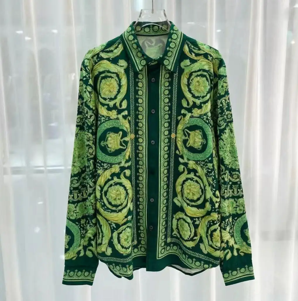 

Fashion trend, digital printing, street outdoor, high-quality and comfortable lightweight fabric men's shirt