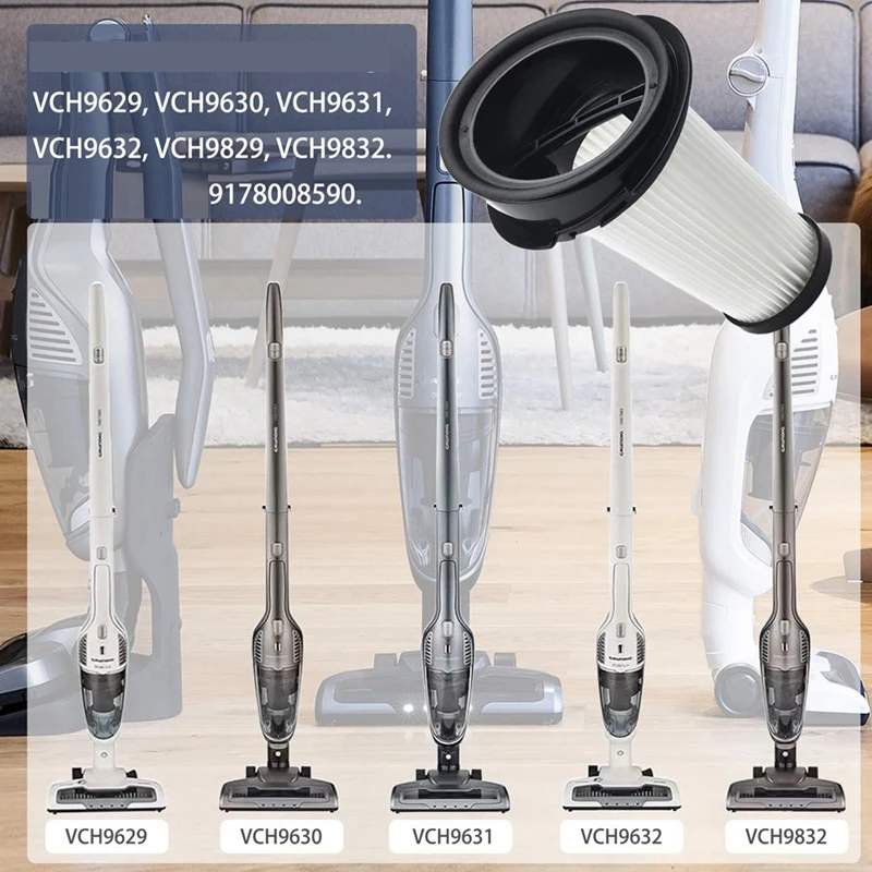 Eureka真空フィルター、フィルター、grunget vch9629、vch9630、vch9631、vch9632、vch9829、vch9832の交換部品