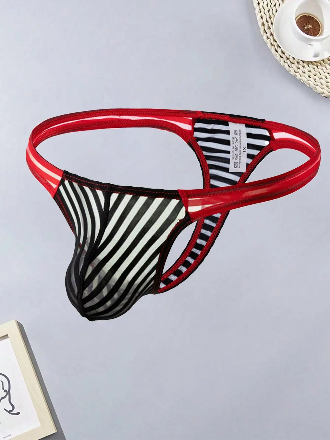 Basic style Casual casual sporty knitted fabric soft and lightweight solid-colored striped low-waist seamless thong underwear