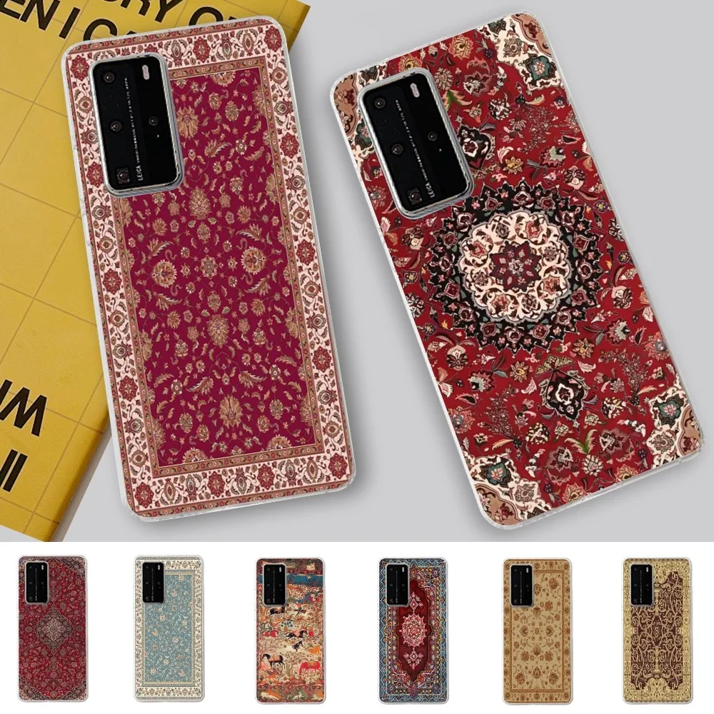 Funda de teléfono con alfombra persa para Samsung, S21, A10, Redmi Note 7, 9, Huawei P30Pro, Honor 8X, 10i