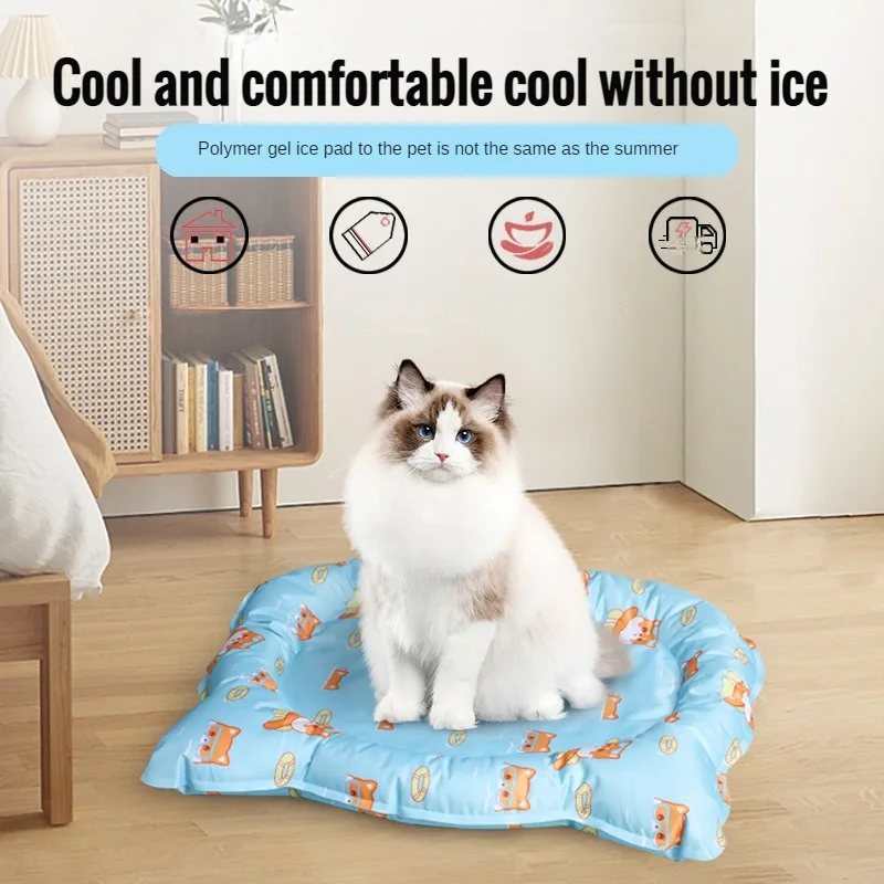 

Cat Ice Cushion Pet Litter Bite Resistant Ice Nest Sleeping Pad Cooling Ice Summer Gel Cushion