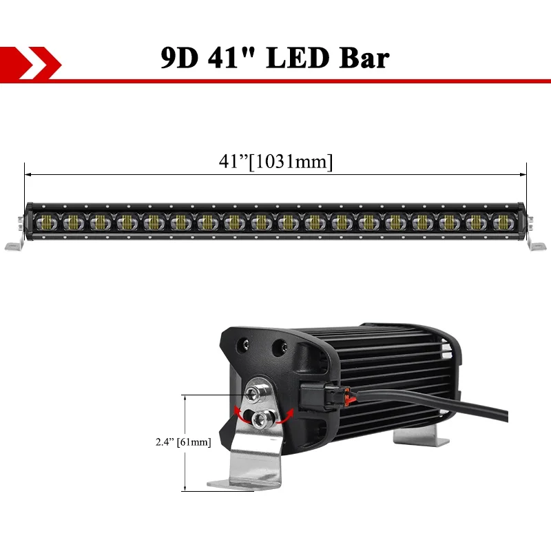 9D Lens Flood Beam LED Werklichtbalk Offroad 4x4 Bumper LED Rijlicht SUV Auto Truck ATV Dak LED Werklamp