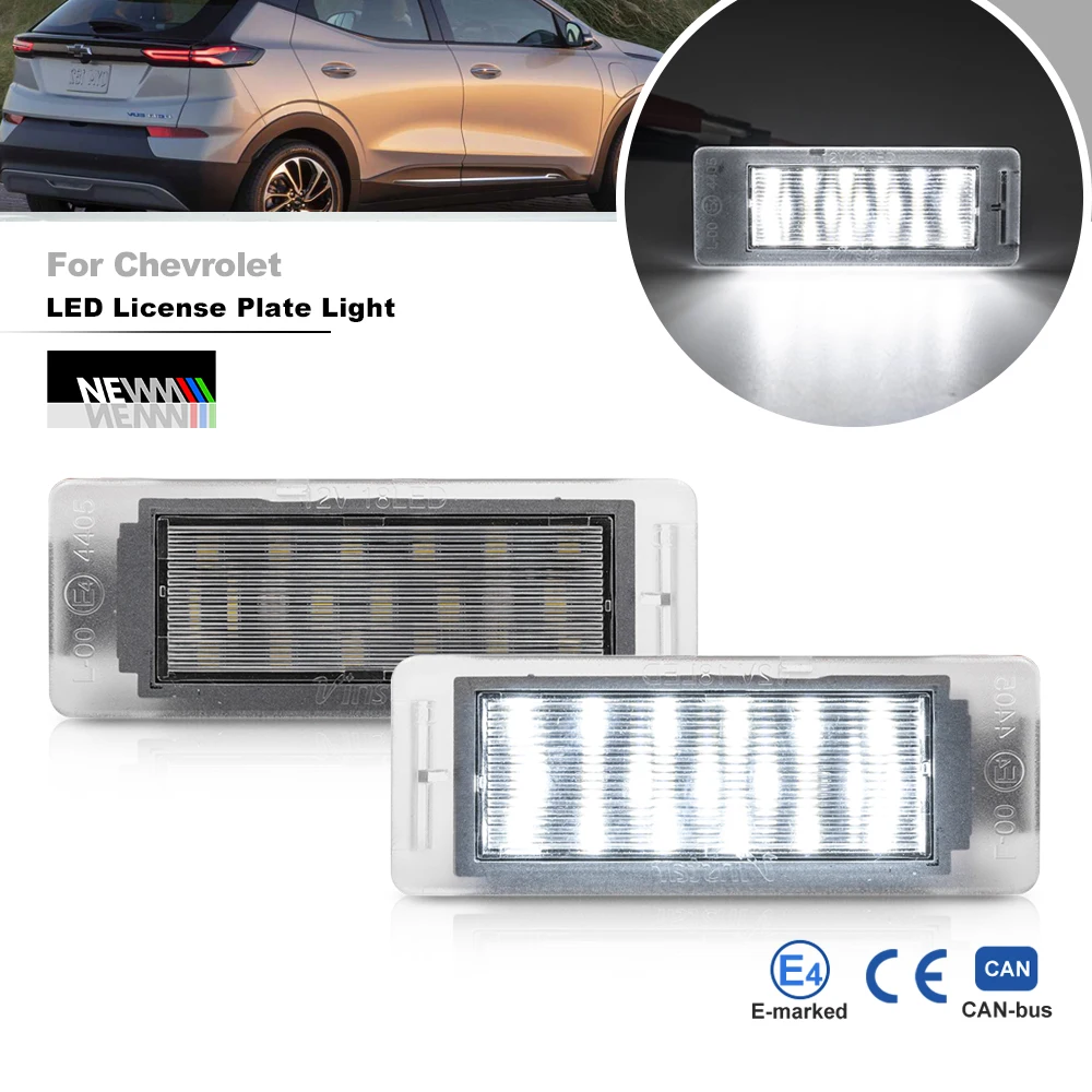 2x без ошибок, фонарь для номерного знака для Chevrolet Corvette C7, Camaro, use Equinox, Impala, Cruze, Trax, звуковая лампа для парковки