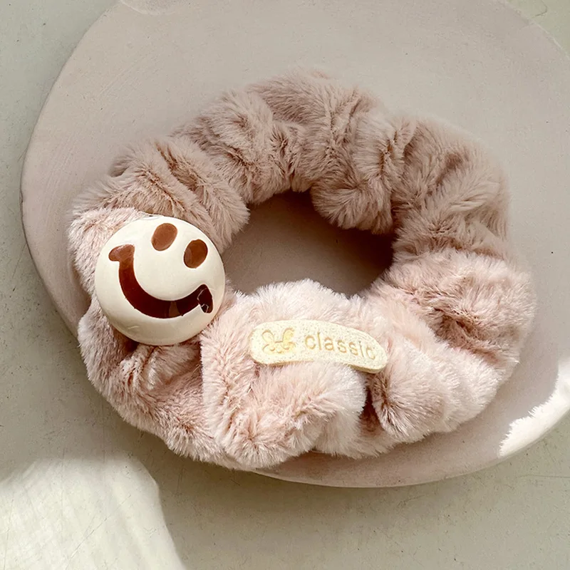 FANYIN Early Autumn Brown Plush Hair Rope Cartoon Cute Bear Rabbit Hair Rope Korean Version Versatile Hair Accessories for Women