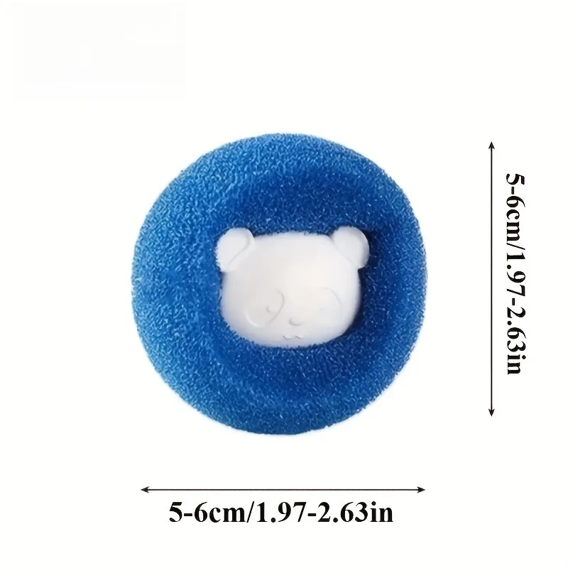 1pc Premium Effective Reusable Pet Hair Remover, Colorful Pet Fur Catcher, Orange and Blue Reusable Dryer Balls for Dog Cat Hair on Clothing in Washer & Dryer Laundry