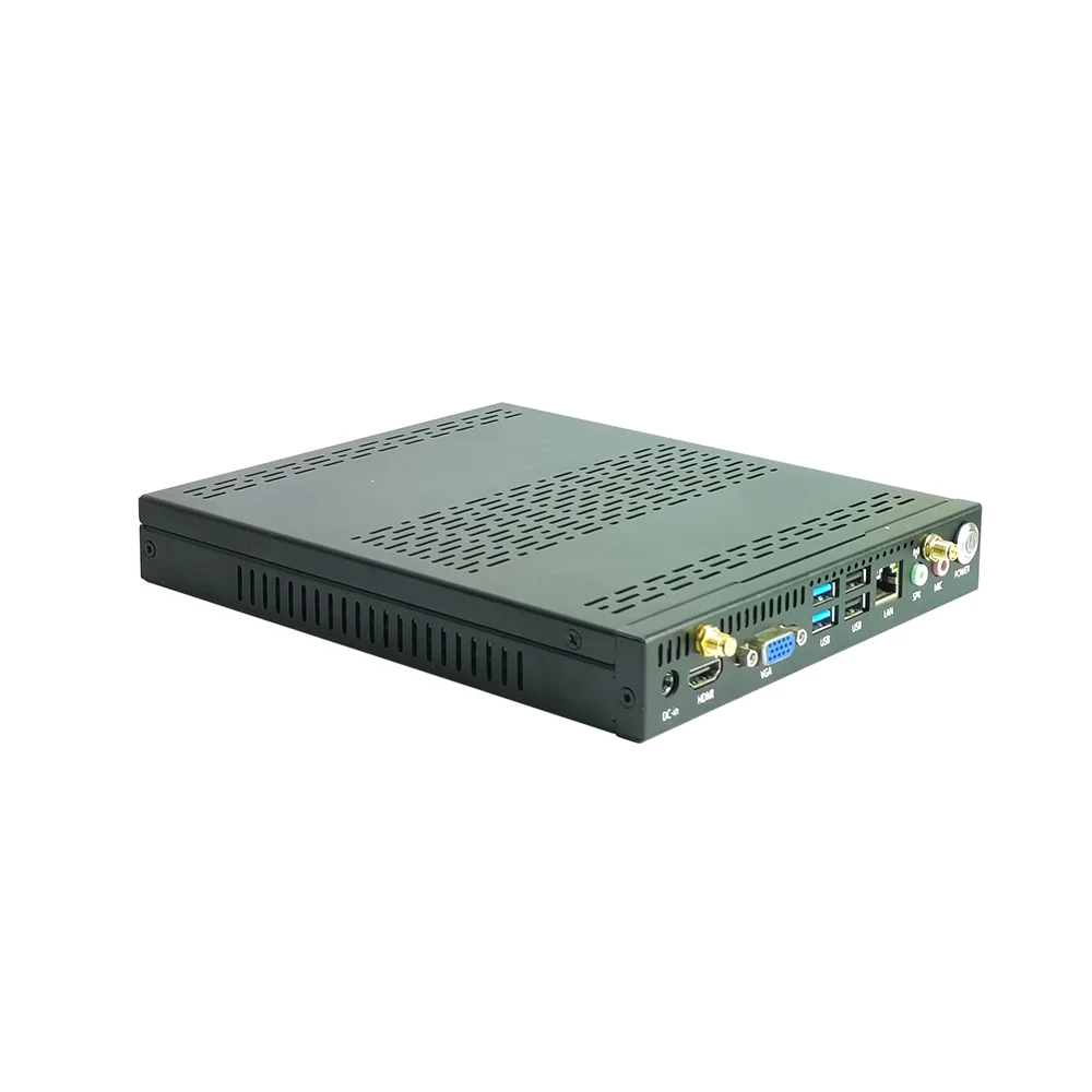 HD5001-M612F Mini PC  Celeron J6412 Quad Core  DDR4 RAM Max 16G M.2 SSD NVME Protocol 12V Power 4K Output