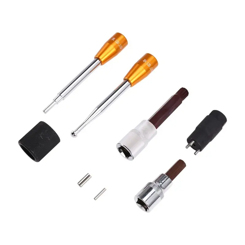 

Мощный набор инструментов для разборки форсунок дизельных систем Common Rail, съемник гаек и уплотнительных колец