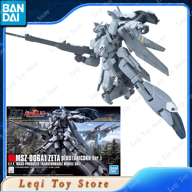 Bandai Originele Echt GUNDAM HG MSZ-006A1 ZETA PLUS EENHOORN TEST Action Anime Figuren Speelgoed Kids Gift Model Assemblage Ornamenten