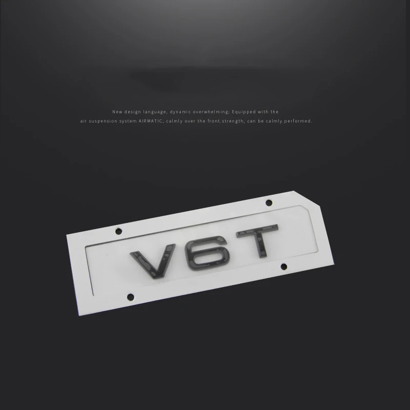 حروف ثلاثية الأبعاد من ABS شعار جانبي للسيارة ، V10 ، V8T ، V6T ، شعار ، شارة شارة A6 ، C7 ، S4 ، A4 ، B7 ، SQ7 ، R8 ، S6 ، ملحقات لاصقة