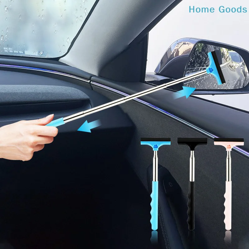 Car Rearview Mirror Wiper, Telescopic Squeegee For Auto Glass, Portable Water Cleaner Rod, Mini Automotive Cleaning Toolproduct