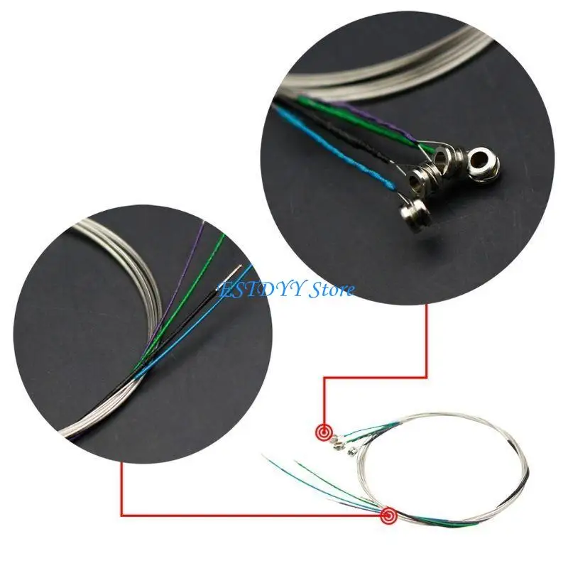 G6DE 4Pcs/set Violin String Universal Silver Color String Steel Nickel-Plated Ball for Head for Violin Instrumen