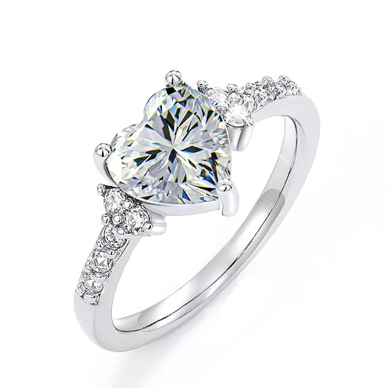 Huitan Lila Herz-Zirkonia-Ringe für Frauen, einzigartige Hochzeit, Verlobung, Accessoires, ausgefallene Dame, Geschenk, romantischer, trendiger Schmuck – Detail 13