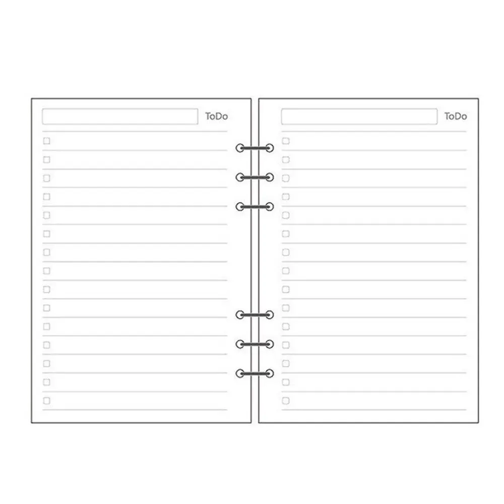 

Monthly 45 Sheets A5 A6 A7 To do List Dot Spiral Binder Loose Leaf Inner Page Binder Inside Page Notebook Refill Paper Refill