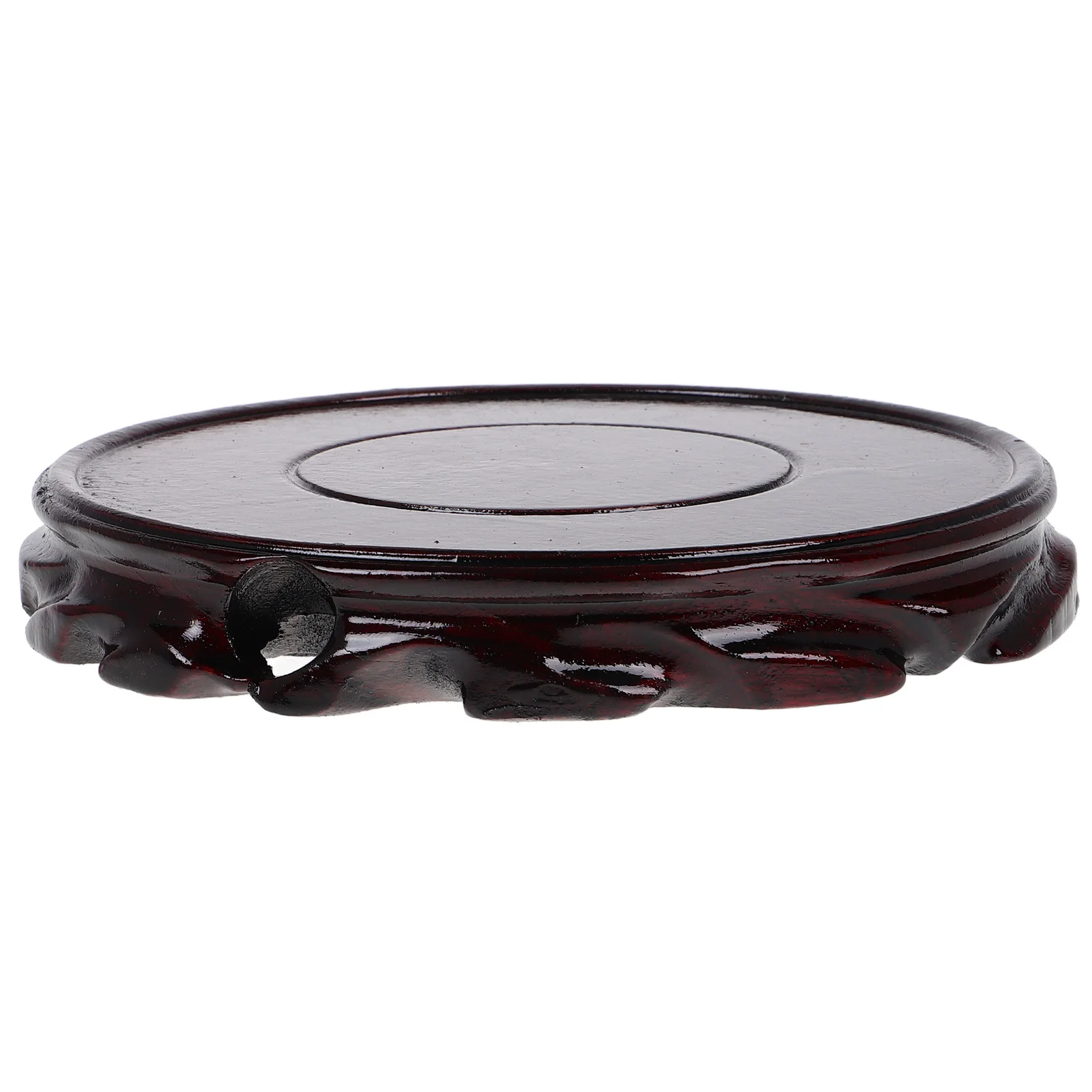 

Wooden Round Base Decorative Small Vase Display Stand Wood Pedestal Stand for Indoor Plant Display Vase Stands Decorative