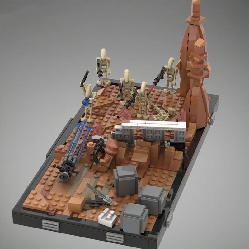 

459PCS MOC Space Battle Landing At Point Rain Diorama Collection Season 2 Model Display Assembly Bricks DIY Creative Decor Gift