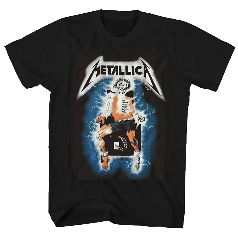 Ride The Lightning 30th Anniversary Tracklist Metallica Band T-Shirt Cotton Graphic Tee Men Women Summer Streetwear