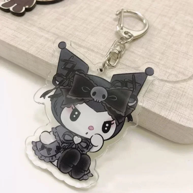 Kawaii Kuromis Melodys Gothic Dark Style Keychain Accessories Couple Cartoon Acrylic Pendant Backpack Decoration Kdis Toy Gifts