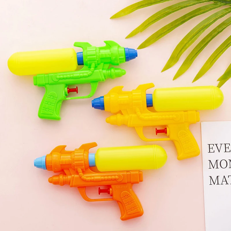 Pistol air penyedot plastik anak-anak, mainan tembak luar ruangan untuk anak-anak dewasa liburan musim panas mainan pantai bermain pistol air