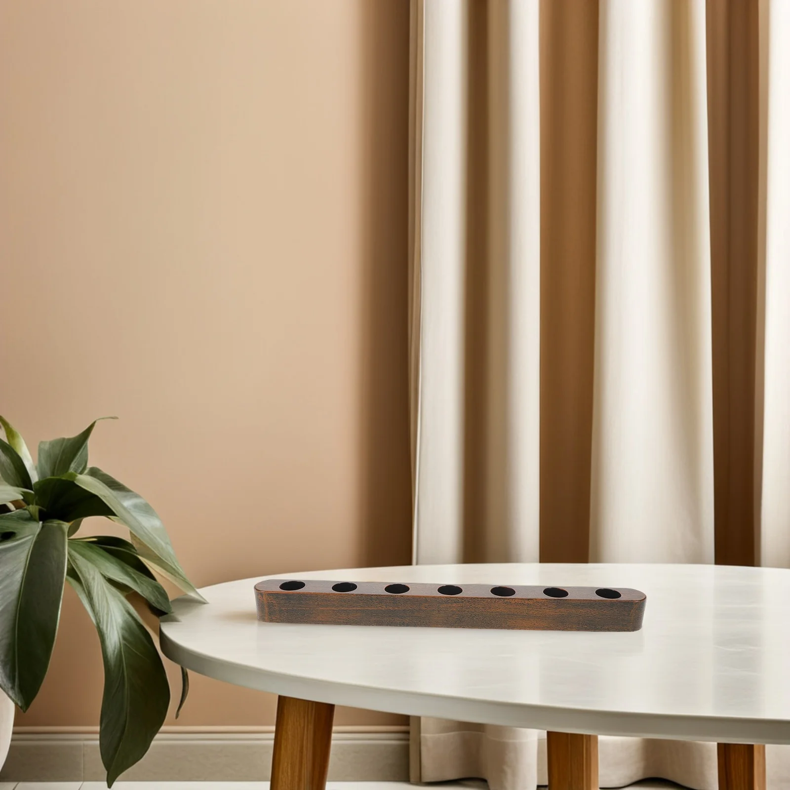 

2pcs 7-Hole Bronze Plastic Holder Farmhouse Taper Centerpiece For Christmas Wedding Anniversary Living Room Fireplace