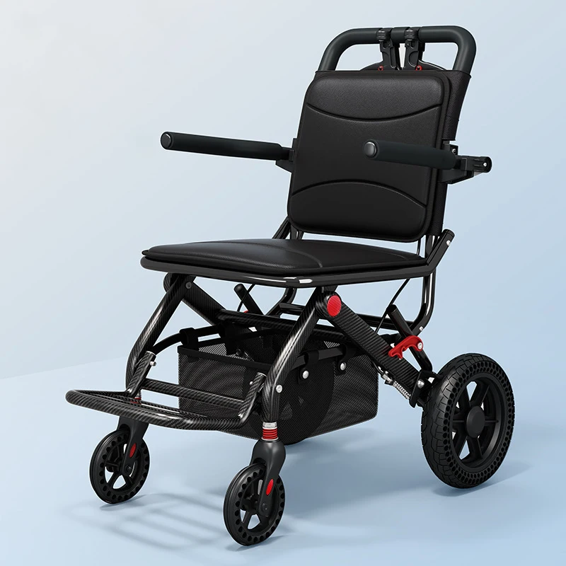 2026 Elderly Wheelbarrow Can Sit Folding Mobility Help Shopping Cart For The Elderly Four Wheel Anti-fall Can Push Soft Chair