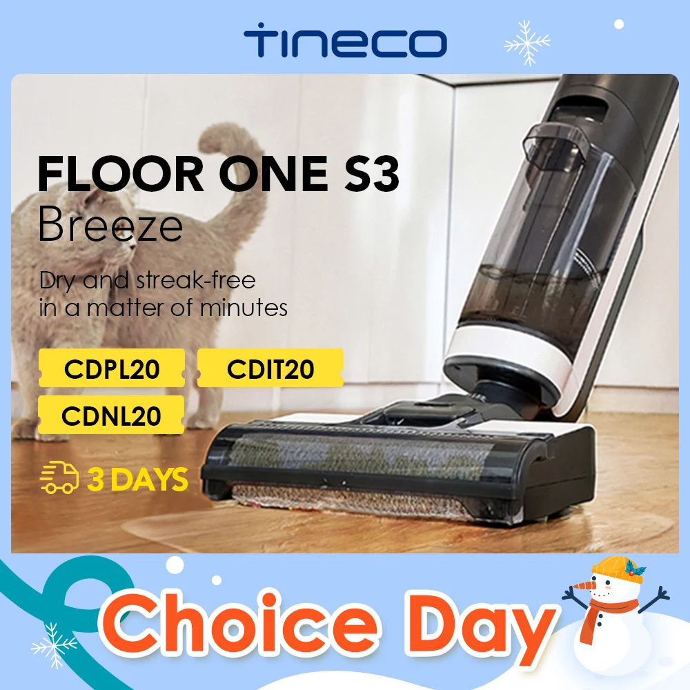 Tineco Floor One S3 Breeze Vacuum cleaner Floor Washer Cordless Wet Dry Electric Mop Self-Cleaning Smart Home Appliance