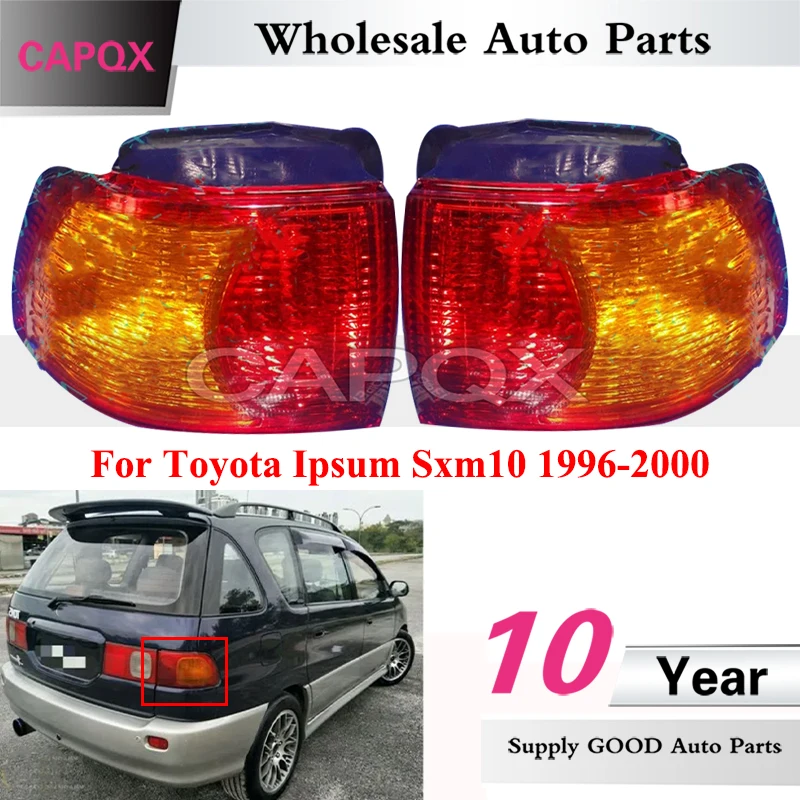 

CAPQX 1 пара задних фонарей заднего бампера для Toyota Ipsum Sxm10 1996-2000 внешний задний фонарь задний стоп-сигнал стоп-сигнал задний фонарь