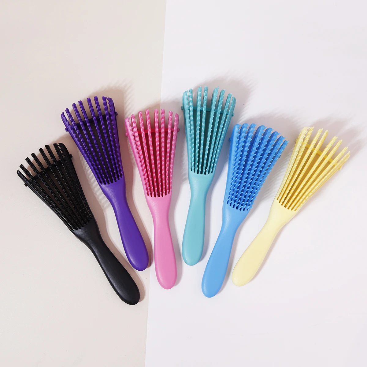 قطعة واحدة من فرشاة تدليك فروة الرأس متعددة الوظائف، شعر مستقيم مجعد ورقيق، أداة تصفيف احترافية خاصة بشعر مستعار حقيقي #1