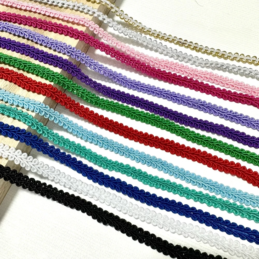 50Yard Braid Lace Trim 0.8CM Zigzag Centipede Pattern Neckline Garment Decorative Material Sewing accessories wholesale