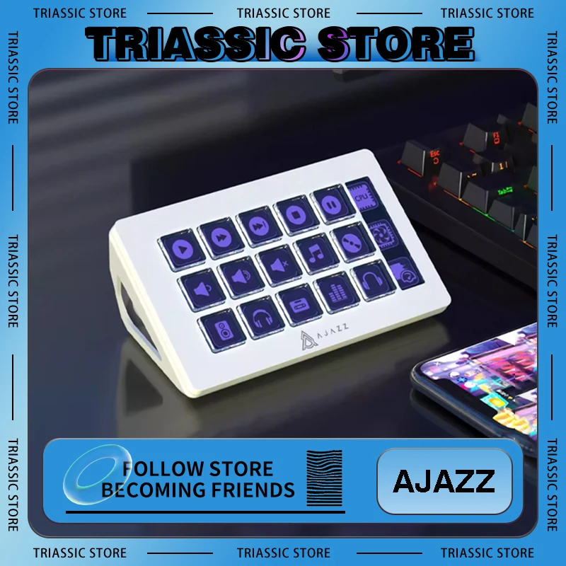 

Ajazz AKP153 Multifunctional Console Panel Desktop Assistant Mini Keyboard Intelligent Display Screen Programming Gamecontroller