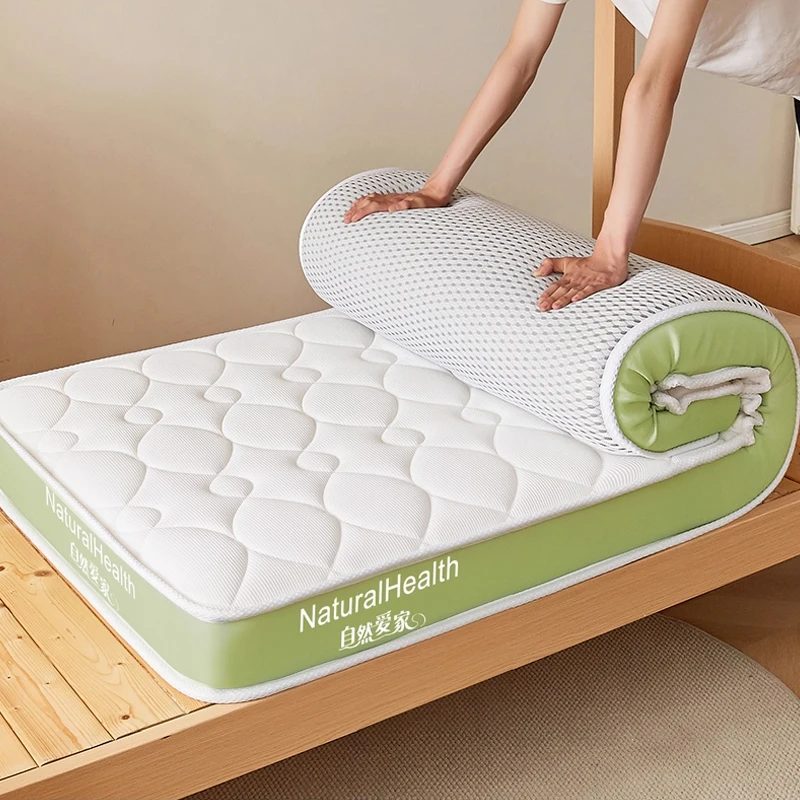 Alfombra de suelo Tatami de látex de esponja, colchón de látex grueso de alta calidad de 4/7cm, tamaño doble King Queen, cojín de cama para mantener el calor en invierno