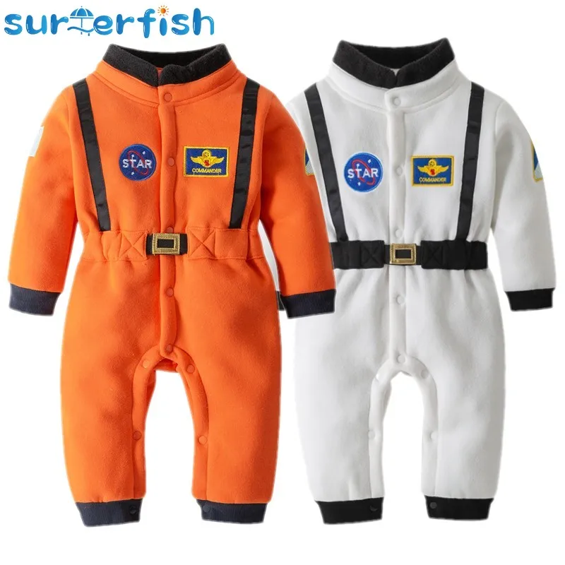 

2024 Astronaut Costume Space Suit Rompers for Baby Boys Toddler Infant Halloween Christmas Birthday Party Cosplay Fancy Dress