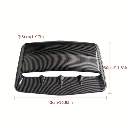 Imagen 2 del producto Capó de salida de aire Universal para coche, cubierta decorativa de fibra de carbono con cinta, accesorios de pala Intak