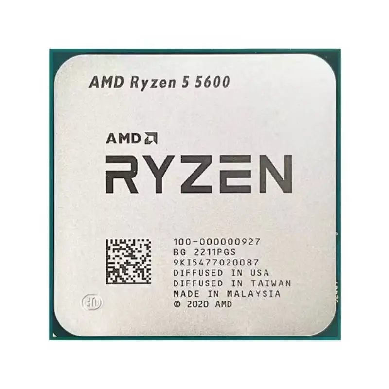 3,5-4,4 ГГц, 6-ядерный 12-поточный процессор AMD Ryzen 5 5600, 7 нм, L3 = 32 м, разъем AM4, кулер для настольных ПК 3,5-4,4 ГГц, 6-ядерный 12-поточный процессор AMD Ryzen 5 5600, 7 нм, L3 = 32 м, разъем AM4, кулер для настольных ПК