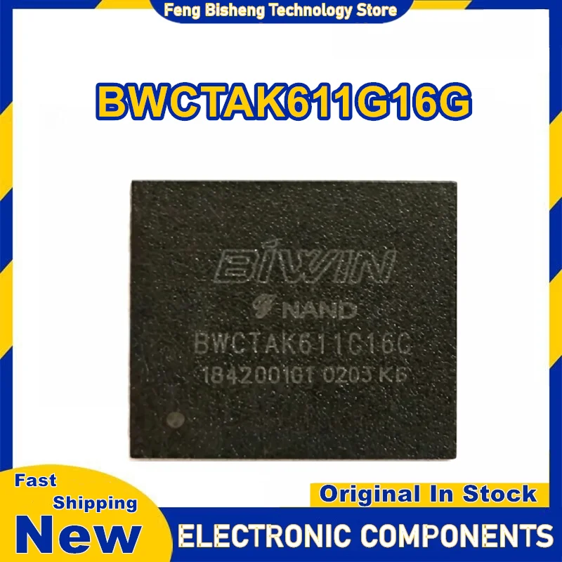 BWCTAK611G16G 16GB Version 5.0 eMMC Flash Granular Memory Chip 0-10 New Original in stock