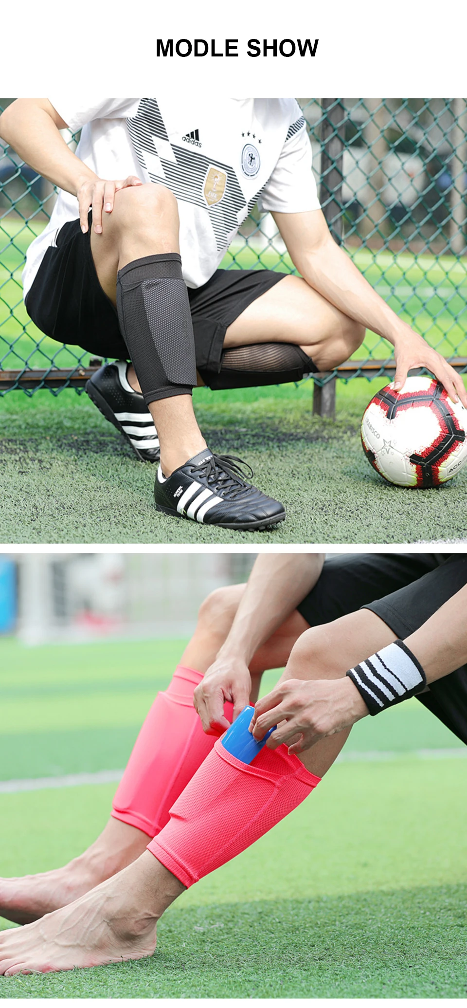 Loogdeel Neue Fußball-Schienbeinschoner – Schienbeinschoner für Fußball, Kinder, Jugendliche und Erwachsene, schützende Schienbeinschoner mit Ärmeln, Kissenschutz – Detail 24