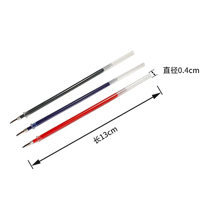 20 Stück/Set Gelstift-Nachfüllungen 0,5 mm Schwarz Blau Rot Tinten-Nachfüllung Schule Büro Schreibwaren Schreibzubehör – Detail 1