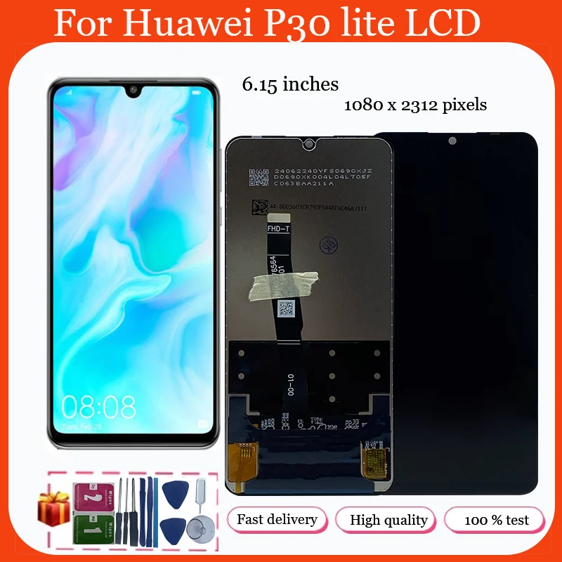 LCD For HUAWEI P30 Lite Display LCD Screen Digitizer Assembly Replace For HUAWEI P30 Lite MAR-LX1A LX2 LX3A LCD Screen