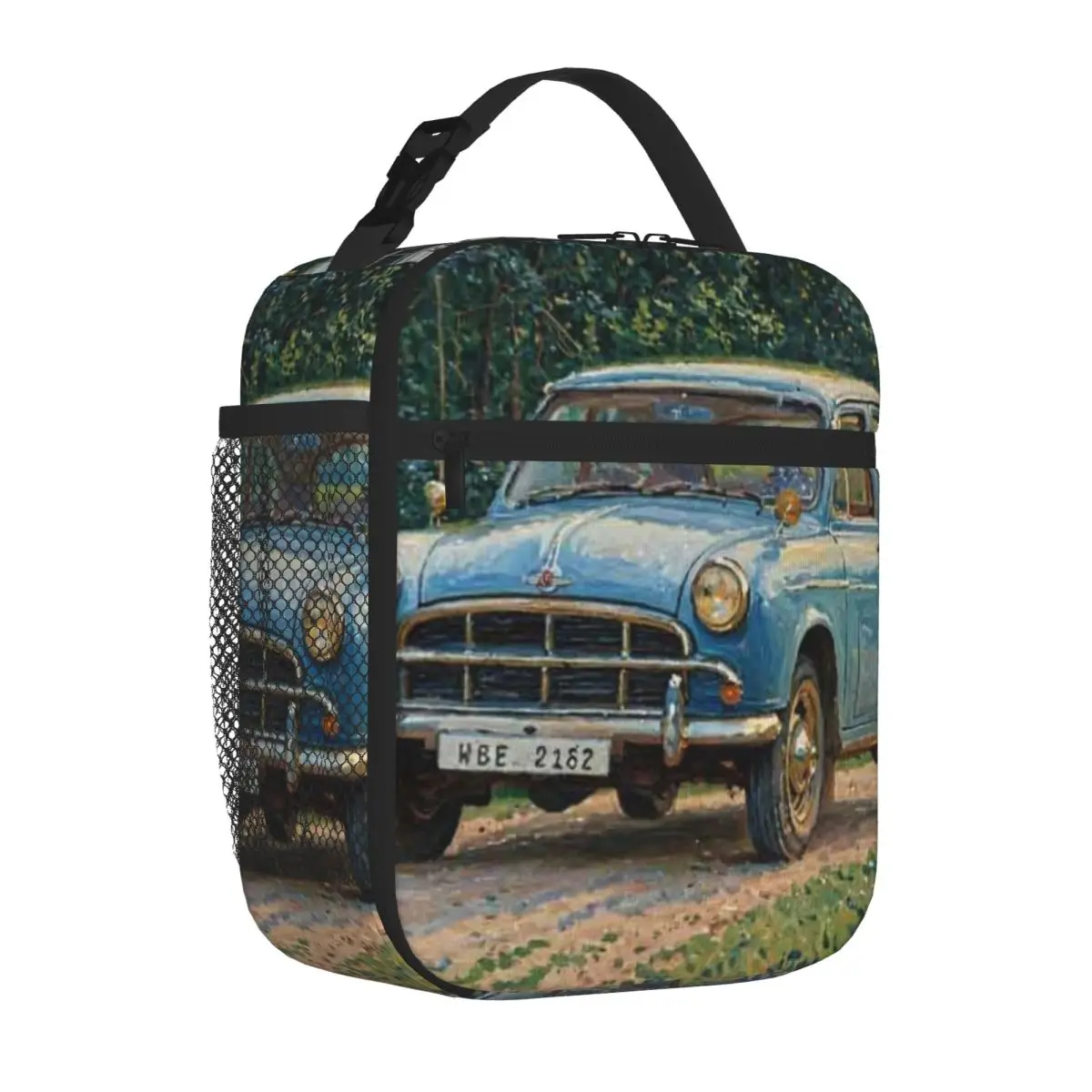 Sac à déjeuner en toile écologique Hindustan Ambassador Vintage Car, best-seller, pour repas en plein air