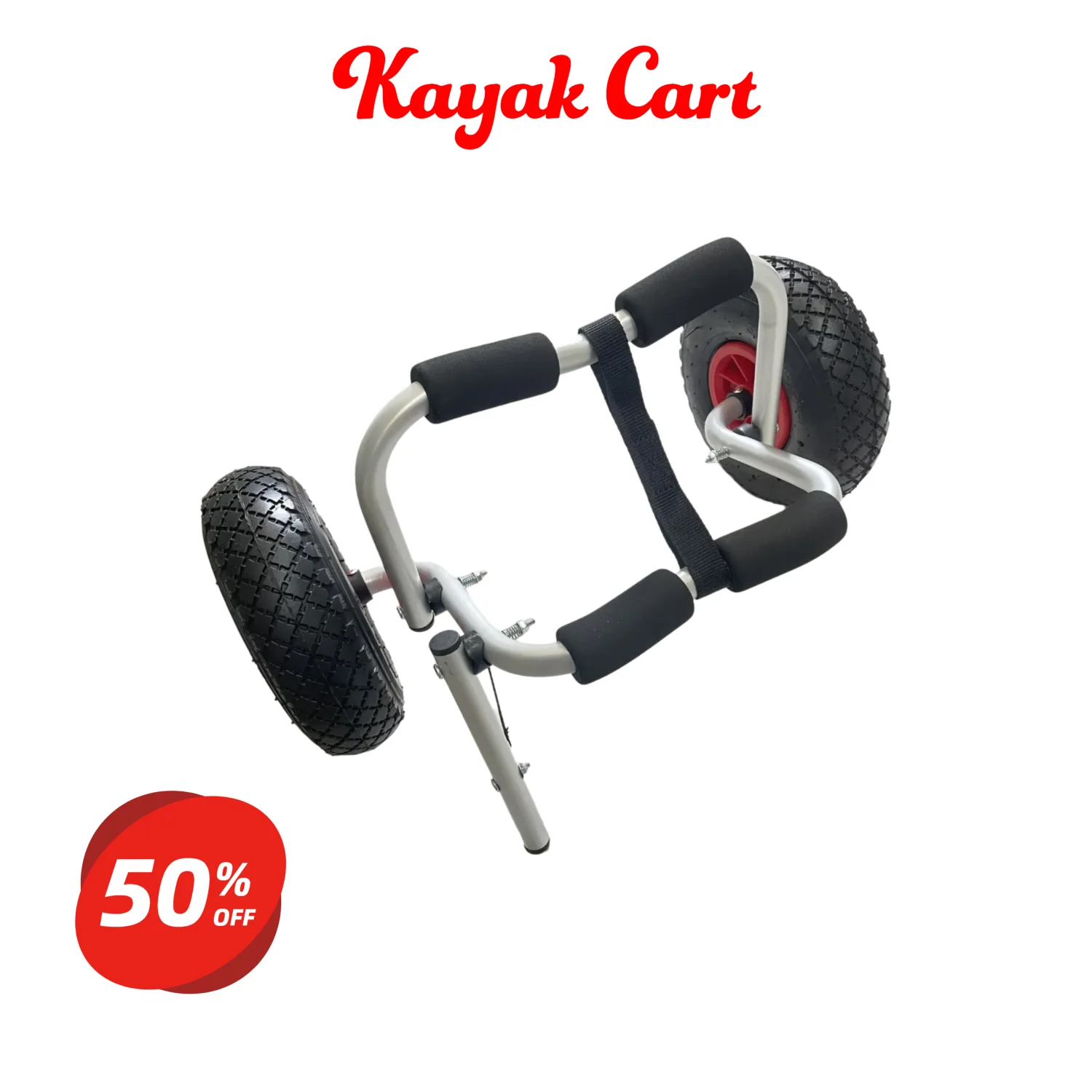 

Aluminum Alloy Foldable 10-Inch Tire Kayak Trolley, Portable Cart for Beach/Trail