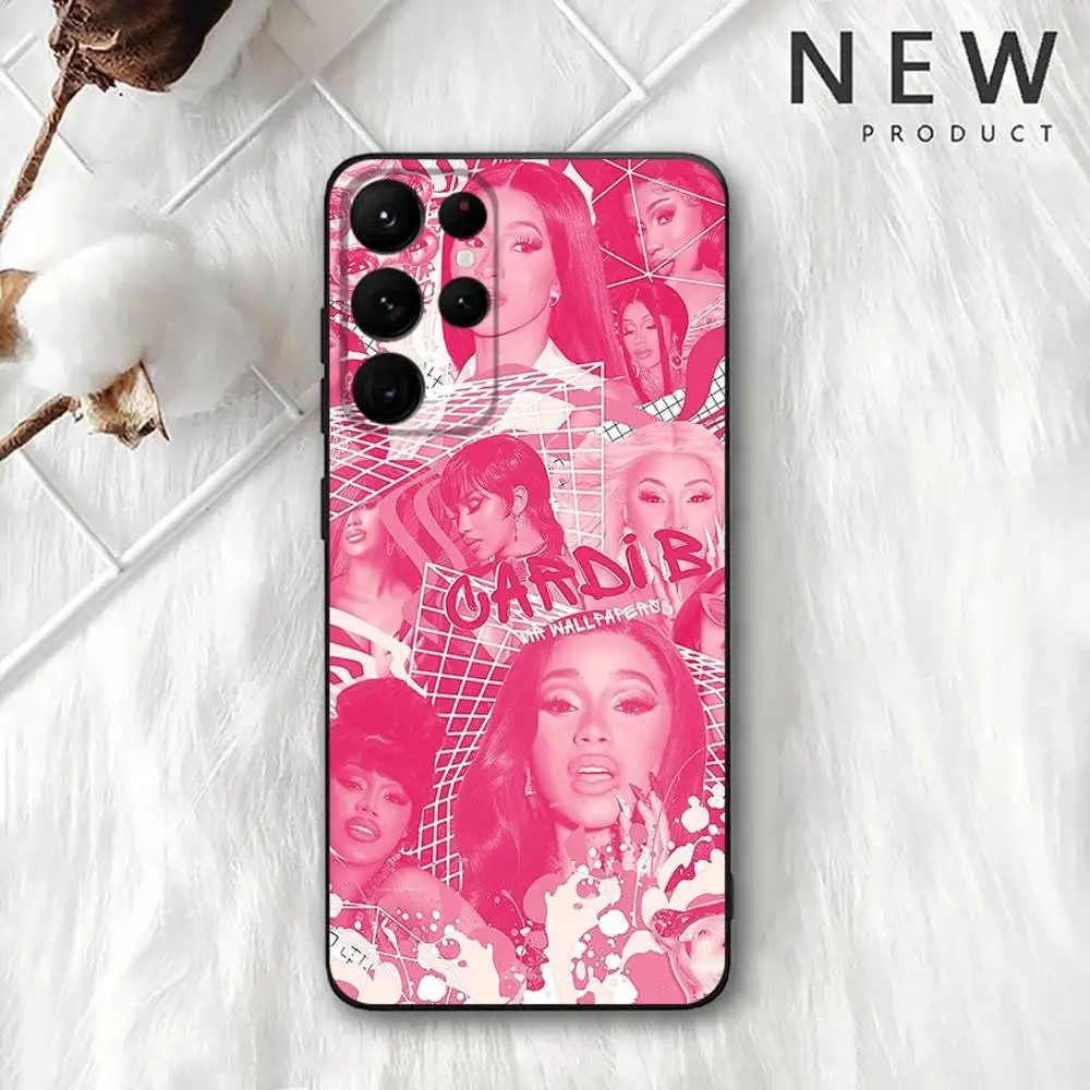 حافظة هاتف Cardi B Am I The Drama لهاتف سامسونج S 25,24,23,22,30,21,10,9,Ultra,Plus,Lite,FE,4,5G حافظة ناعمة سوداء #5